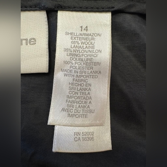 Liz Claiborne Skirt Wrap Maxi Wool Blend Plaid Black/White Size 14 - Picture 9 of 9